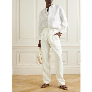 MARA HOFFMAN Marella pleated hemp straight-leg pants (feels like softer linen)
